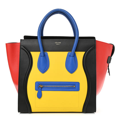 Celine Smooth Calfskin Mini Tri-Color Luggage Sunflower 1 of 12