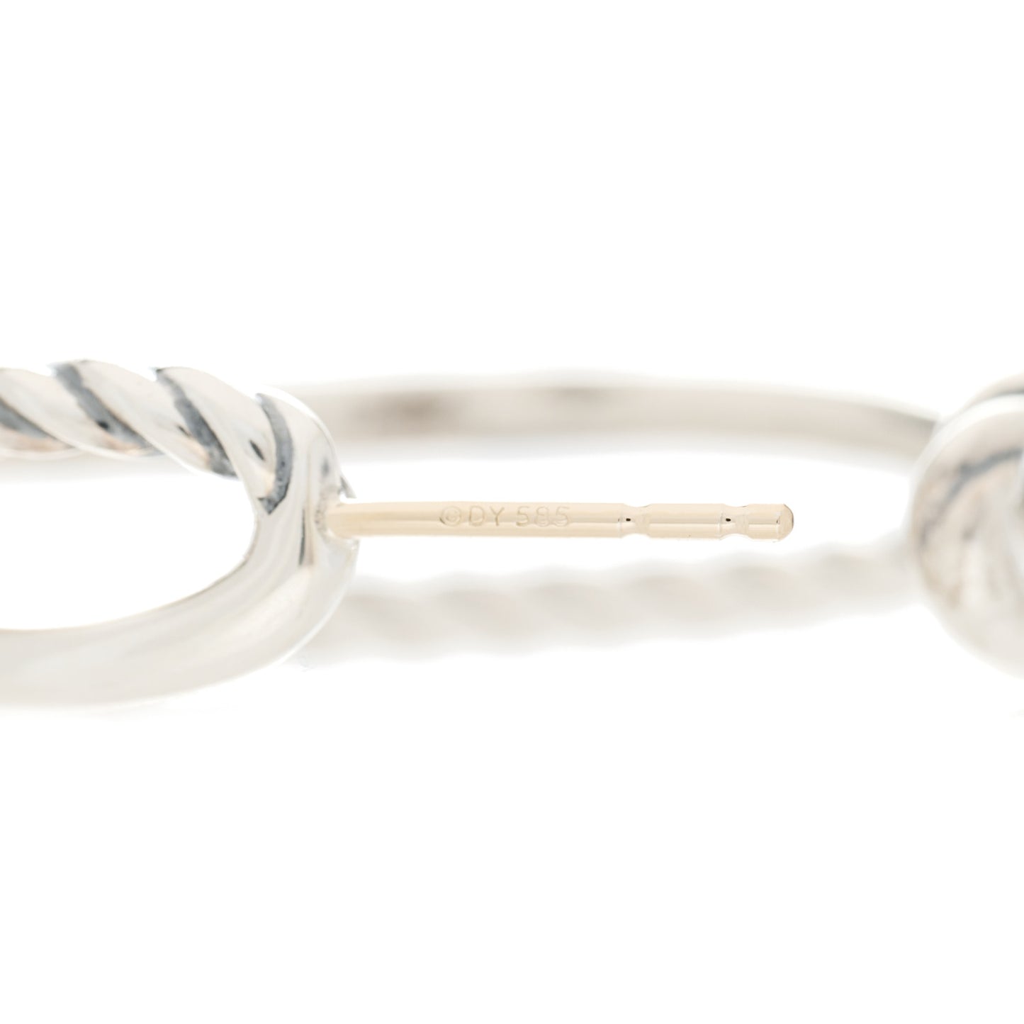 Sterling Silver Crossover Cable Hoop Earrings