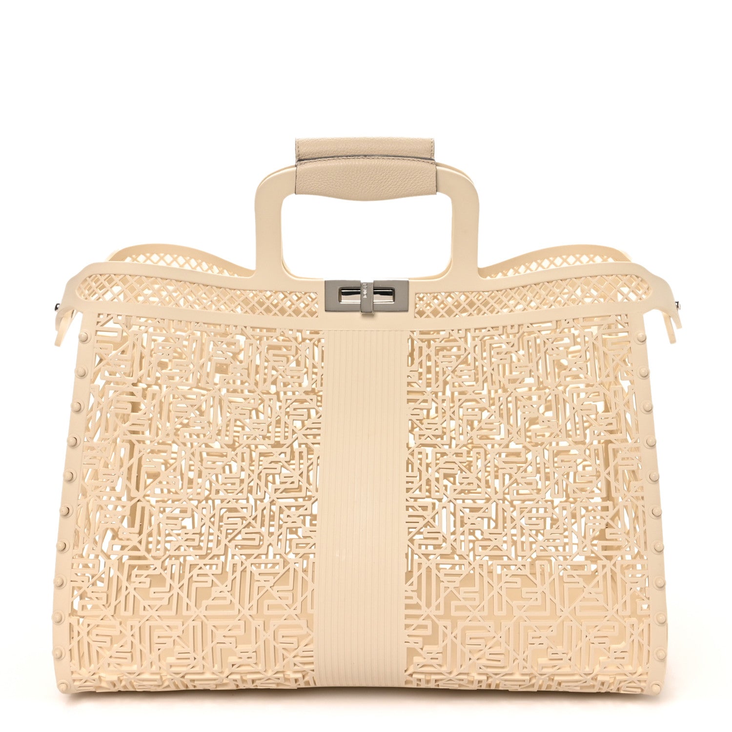 Fendi Recycled Plastic Basket Forty8 Satchel White 1 of 9