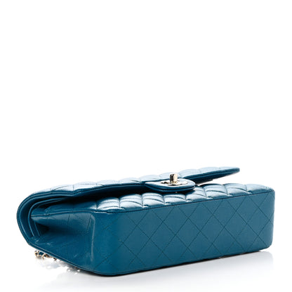 Chanel Caviar Quilted Medium Double Flap Dark Turquoise 3 of 14