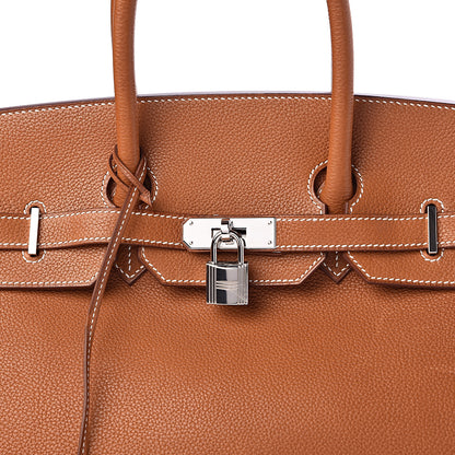 Hermes Natural Barenia Faubourg Birkin 35 Fauve 29 of 46