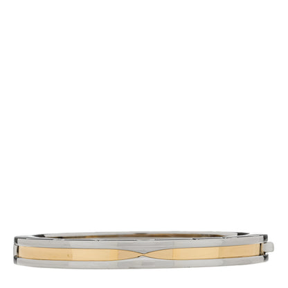 Bulgari 18K Yellow Gold Stainless Steel B.Zero1 Bangle Bracelet 2 of 4