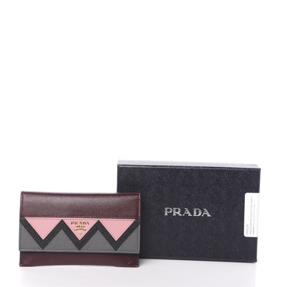 Prada Saffiano Greche Card Holder Granato Petalo Marmo 11 of 11