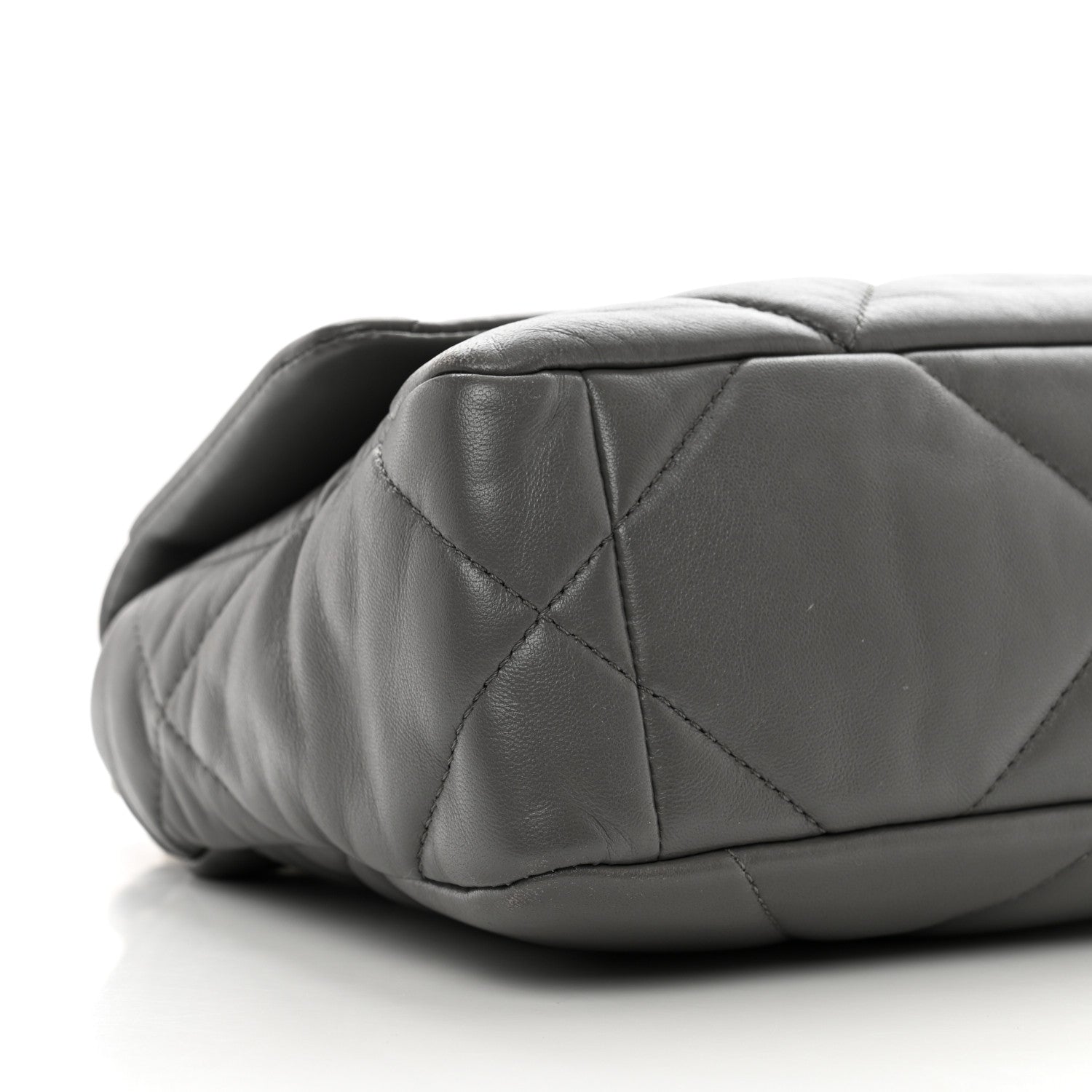 Chanel Lambskin Quilted Medium Chanel 19 Flap Dark Grey 9 of 10