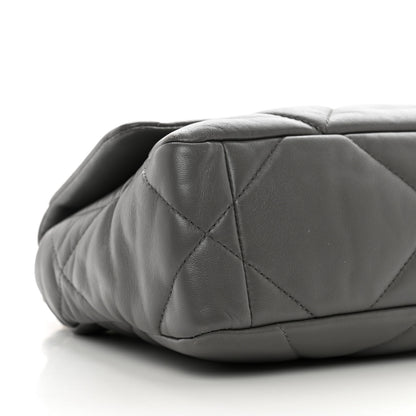 Chanel Lambskin Quilted Medium Chanel 19 Flap Dark Grey 9 of 10