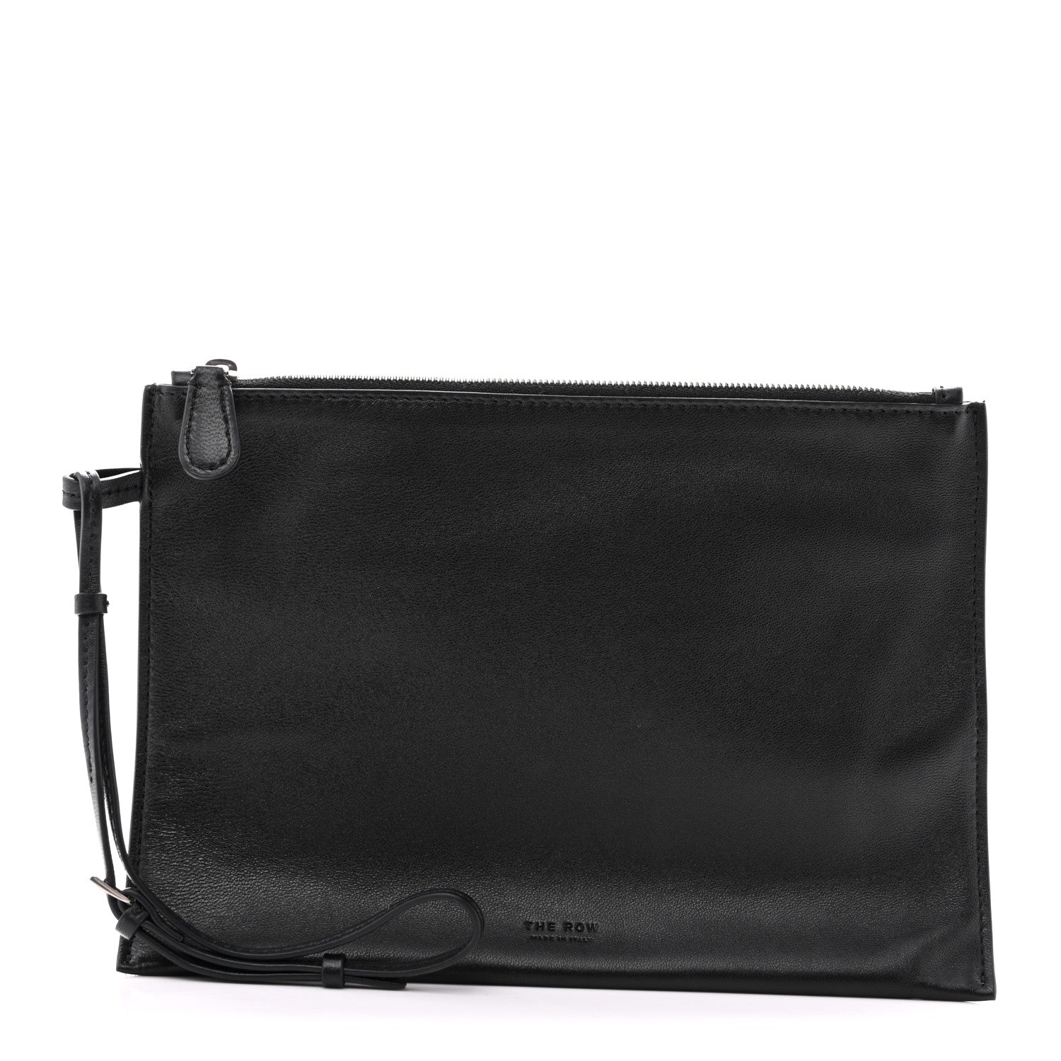 The Row Nappa Wristlet Pouch Black 1 of 8