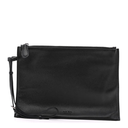The Row Nappa Wristlet Pouch Black 1 of 8