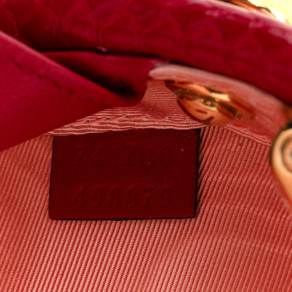 Gucci Snakeskin Broadway Mini Heart Top Handle Bag Rasberry Candy 7 of 12