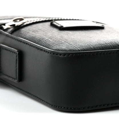 Gucci GG Supreme Monogram Appia Calfskin Web Small Camera Messenger Bag Black Grey 9 of 11