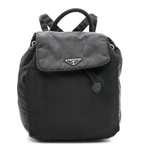 Nylon Vela Mini Cinch Backpack Black