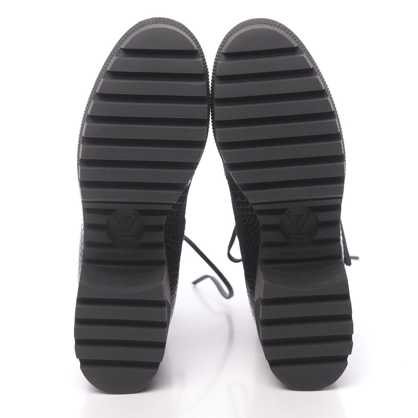 Suede Calfskin Monogram Laureate Platform Desert Boots 39 Black