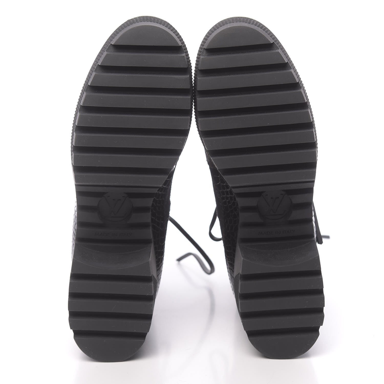 Louis Vuitton Suede Calfskin Monogram Laureate Platform Desert Boots 39 Black 5 of 8