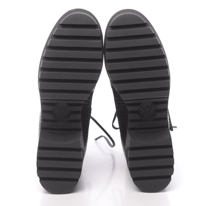 Louis Vuitton Suede Calfskin Monogram Laureate Platform Desert Boots 39 Black 5 of 8