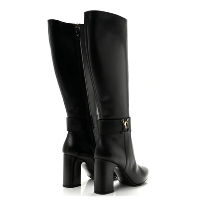 Louis Vuitton Calfskin Midtown High Boots 40 Black 4 of 8