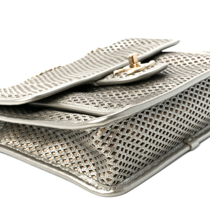 Chanel Metallic Perforated Calfskin Small Up In The Air Flap Light Gold 11 of 13