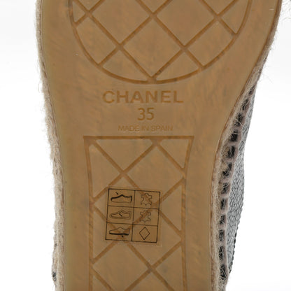 Chanel Grained Calfskin CC Espadrilles 35 Black 6 of 9