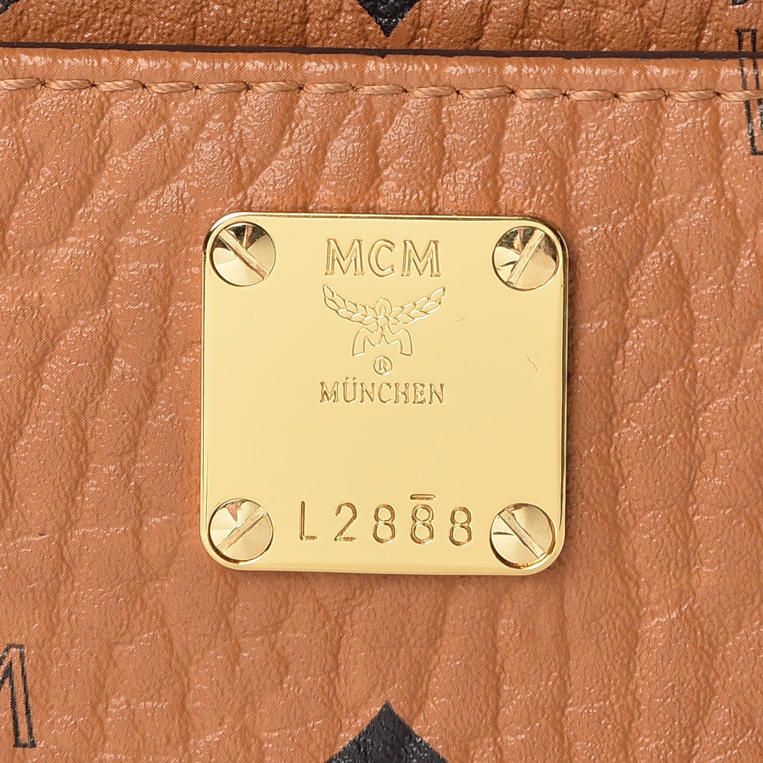 MCM Visetos Camera Crossbody Bag Cognac 5 of 14