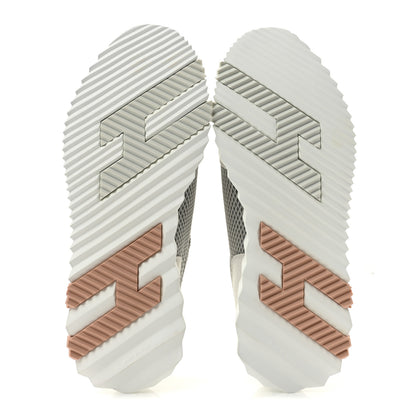 Hermes Air Mesh Suede Goatskin Bouncing Sneakers 39 Gris Lulea White 6 of 12