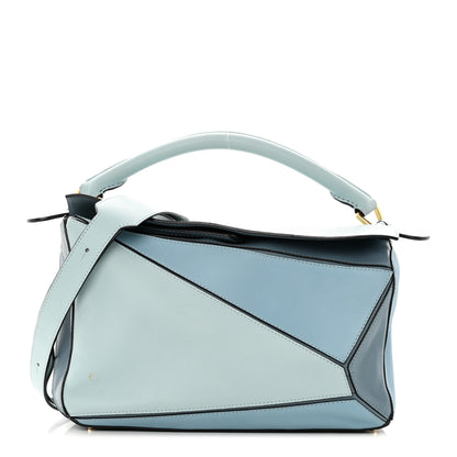 Loewe Calfskin Medium Puzzle Bag Aqua 1 of 19
