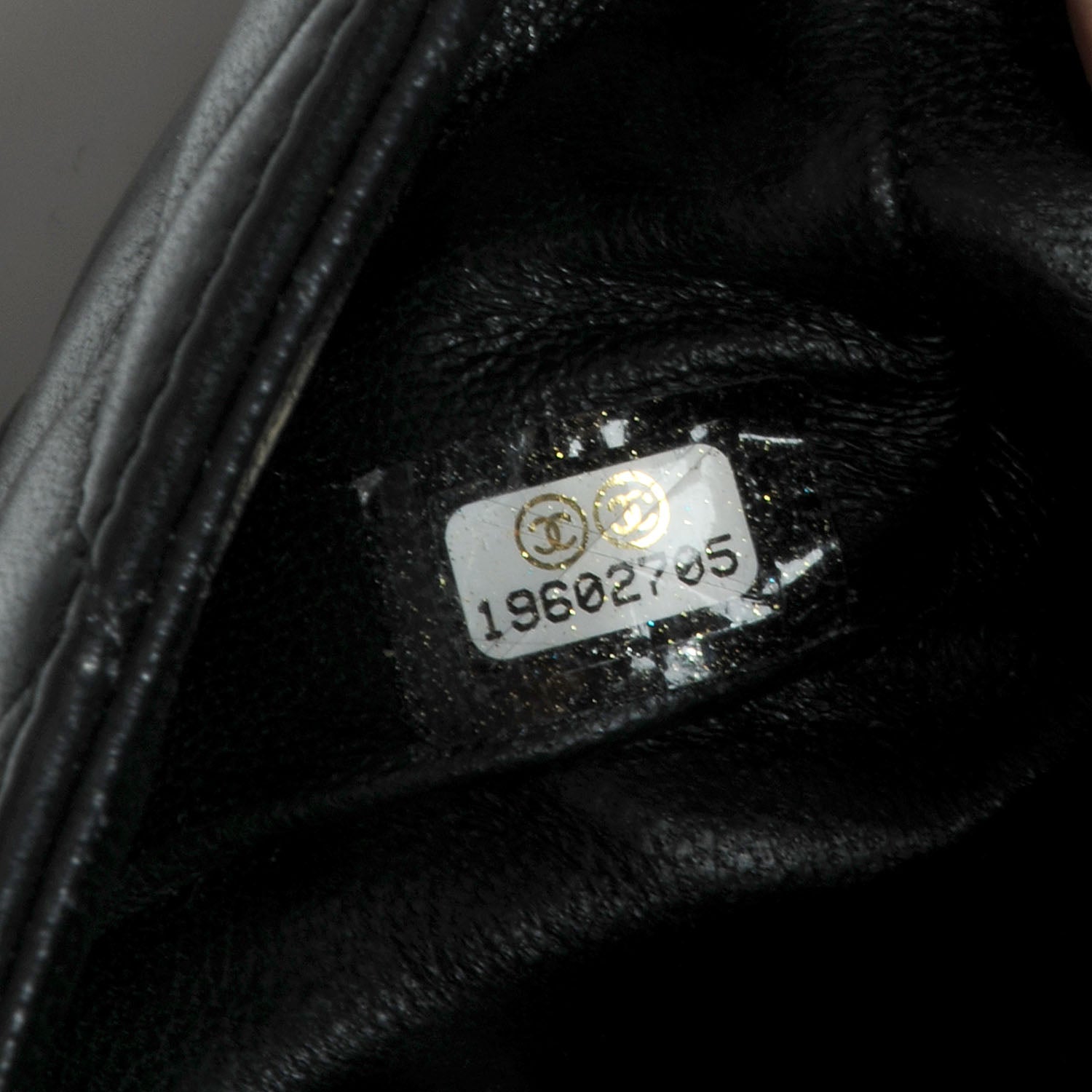 Chanel Lambskin Quilted Mini Flap Black 9 of 9