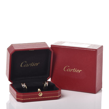 Cartier 18K Pink Yellow White Gold Small Trinity Earrings 5 of 5