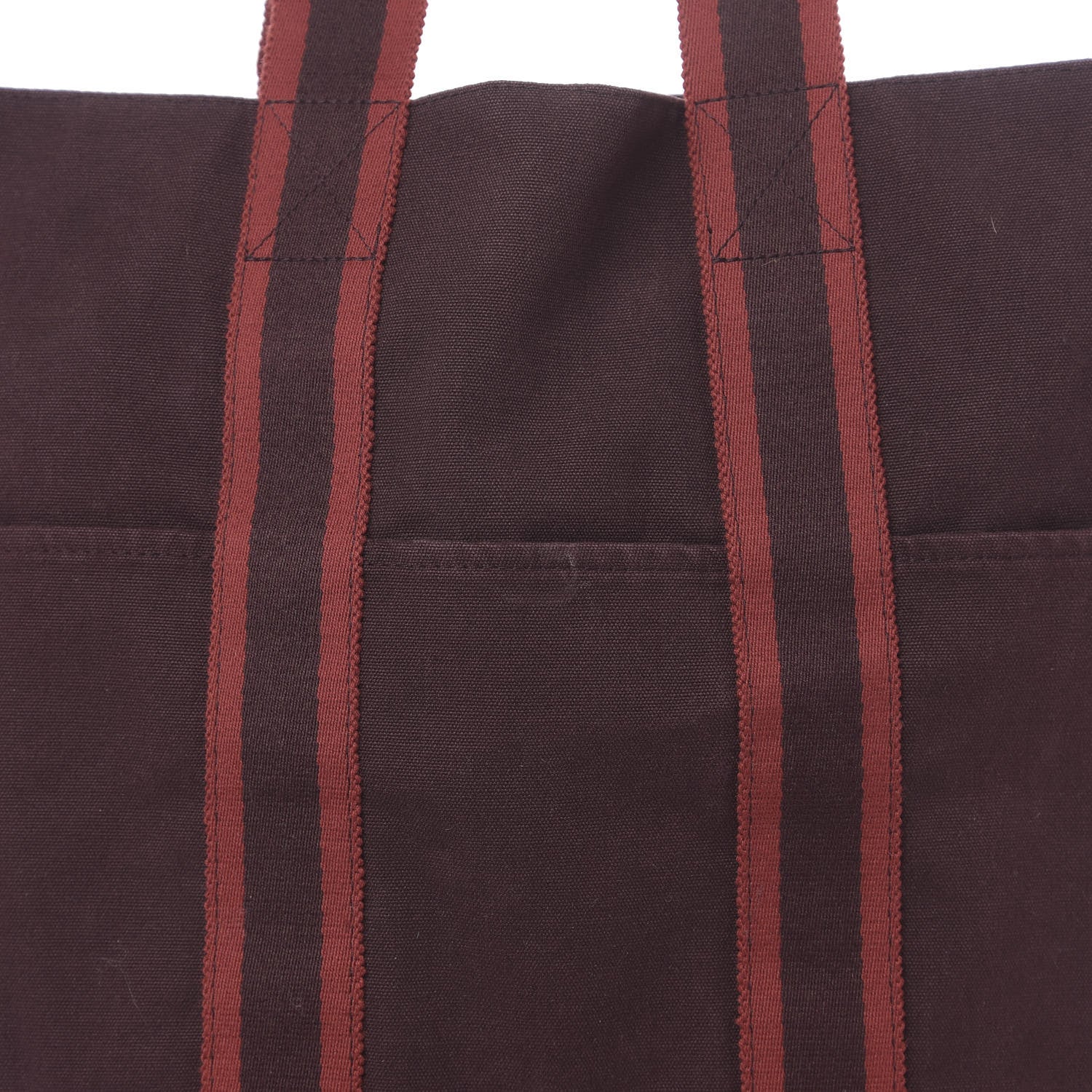 Hermes Canvas Fourre Tout Burgundy 9 of 9