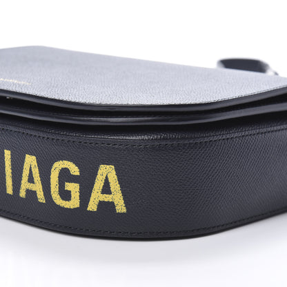 Balenciaga Signature Grained Calfskin Logo S Ville Day Bag Bleu Tempete Jaune 10 of 10