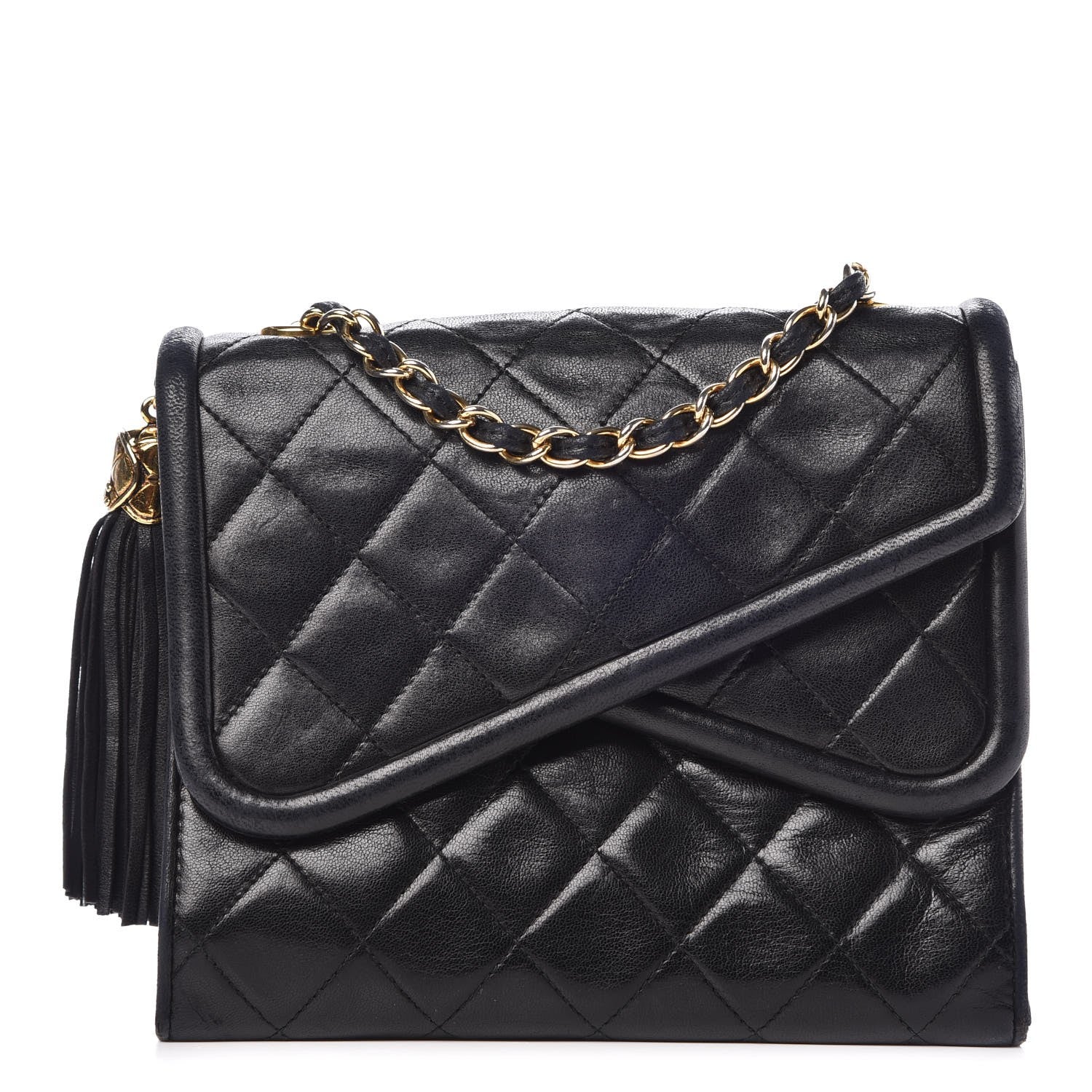 Chanel Lambskin Quilted Mini Diagonal Square Flap Black 1 of 9