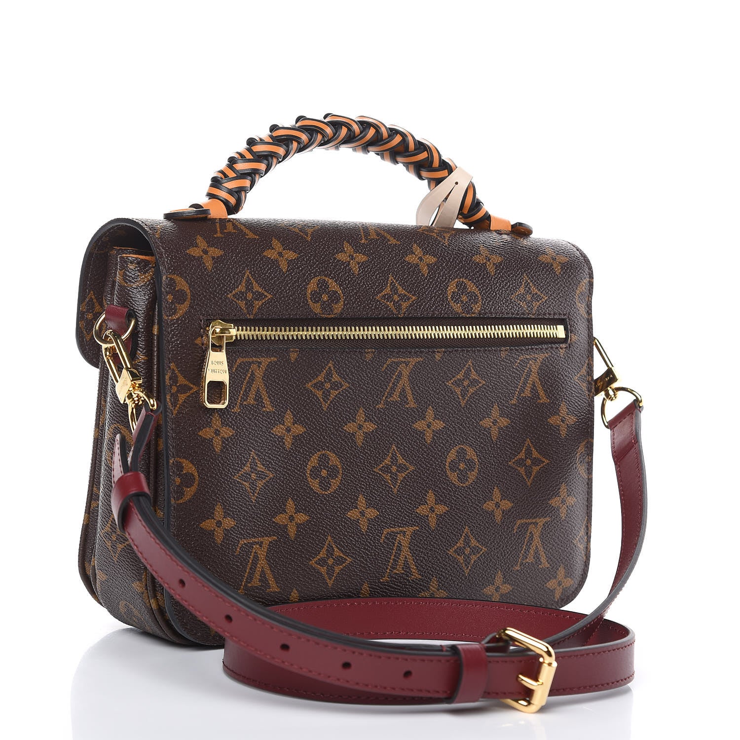 Louis Vuitton Monogram Braided Pochette Metis Safran 3 of 12