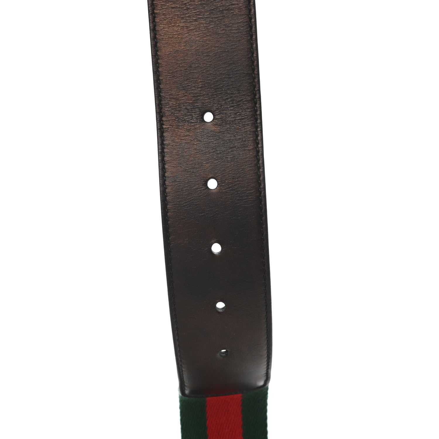 Gucci Nylon Calfskin Double G Web 40mm Belt 90 36 Green Red Black 5 of 5