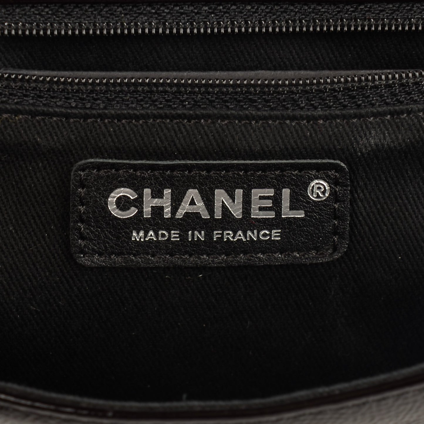 Distressed Patent Calfskin Small Frame Single Flap Black