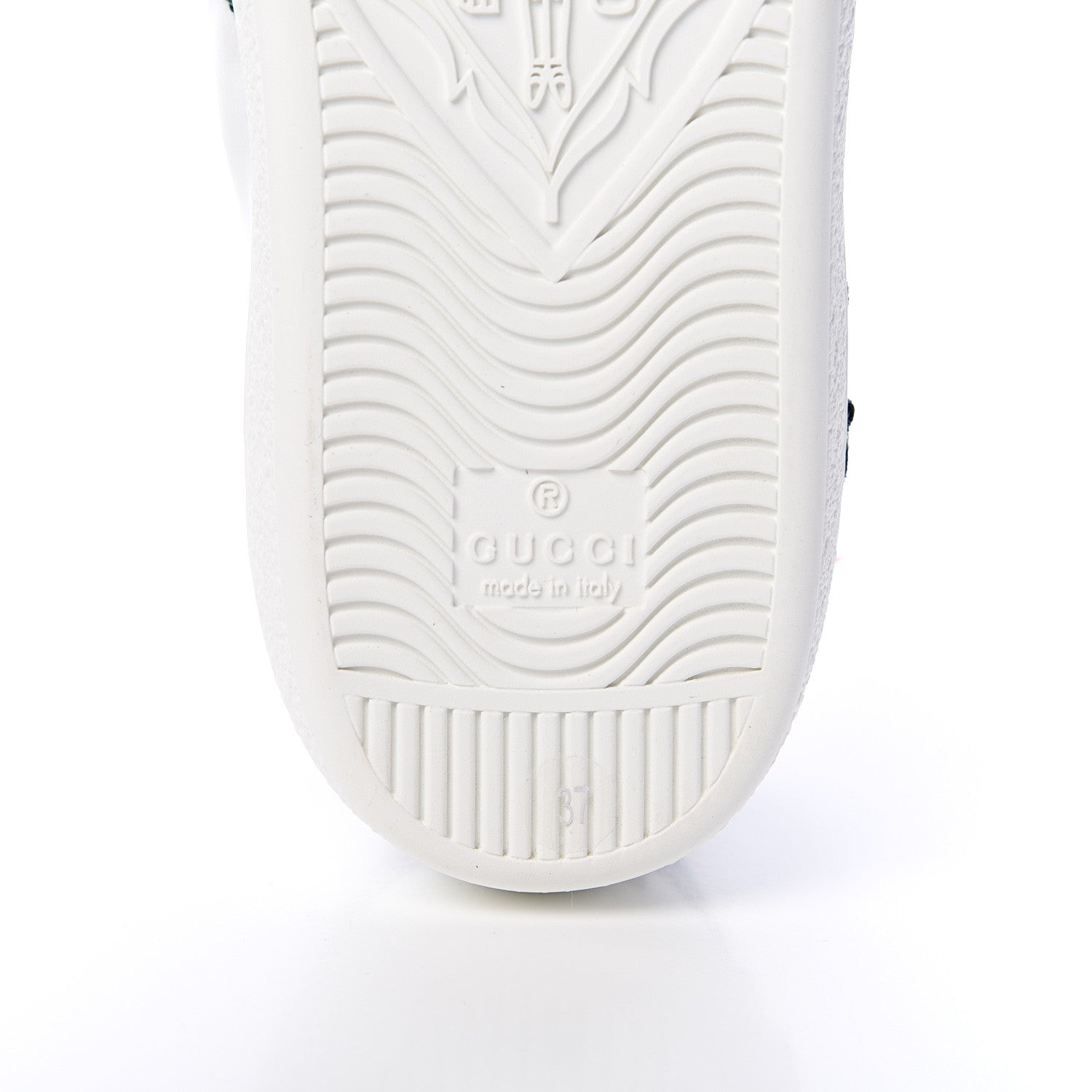 Gucci Calfskin Web Floral Embroidered Ace Sneakers 37 White 6 of 9