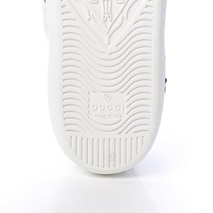 Gucci Calfskin Web Floral Embroidered Ace Sneakers 37 White 6 of 9