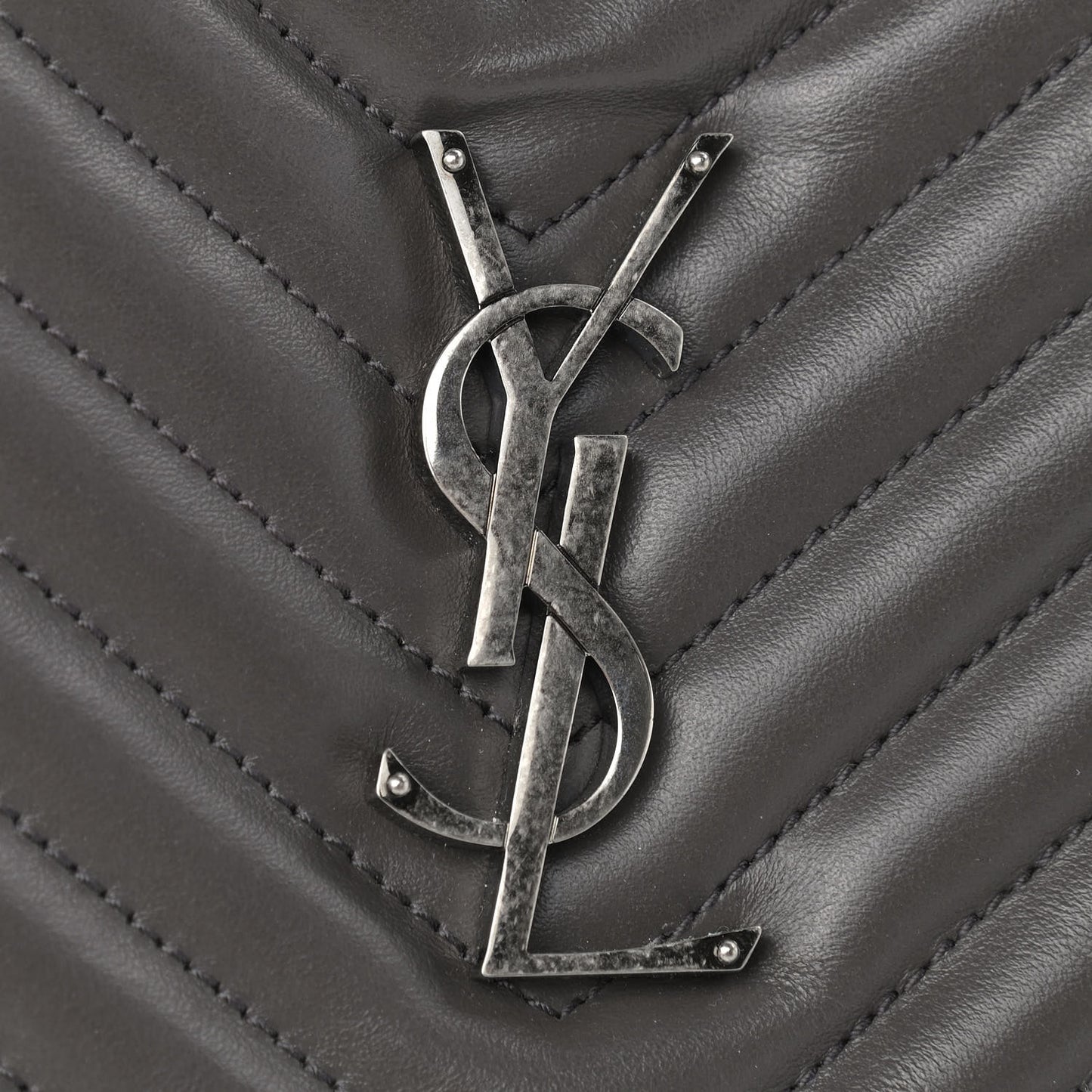 Calfskin Matelasse Monogram Lou Camera Bag Grey