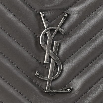 Saint Laurent Calfskin Matelasse Monogram Lou Camera Bag Grey 12 of 17