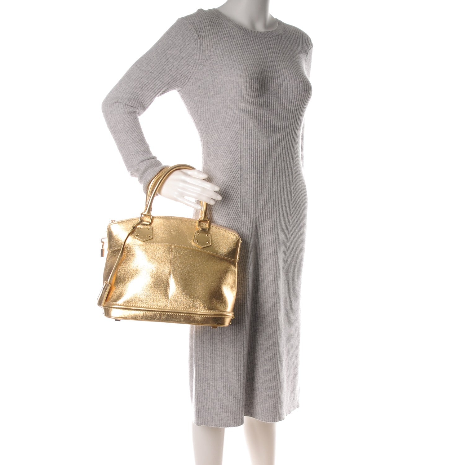Louis Vuitton Suhali Lockit MM Gold 2 of 8