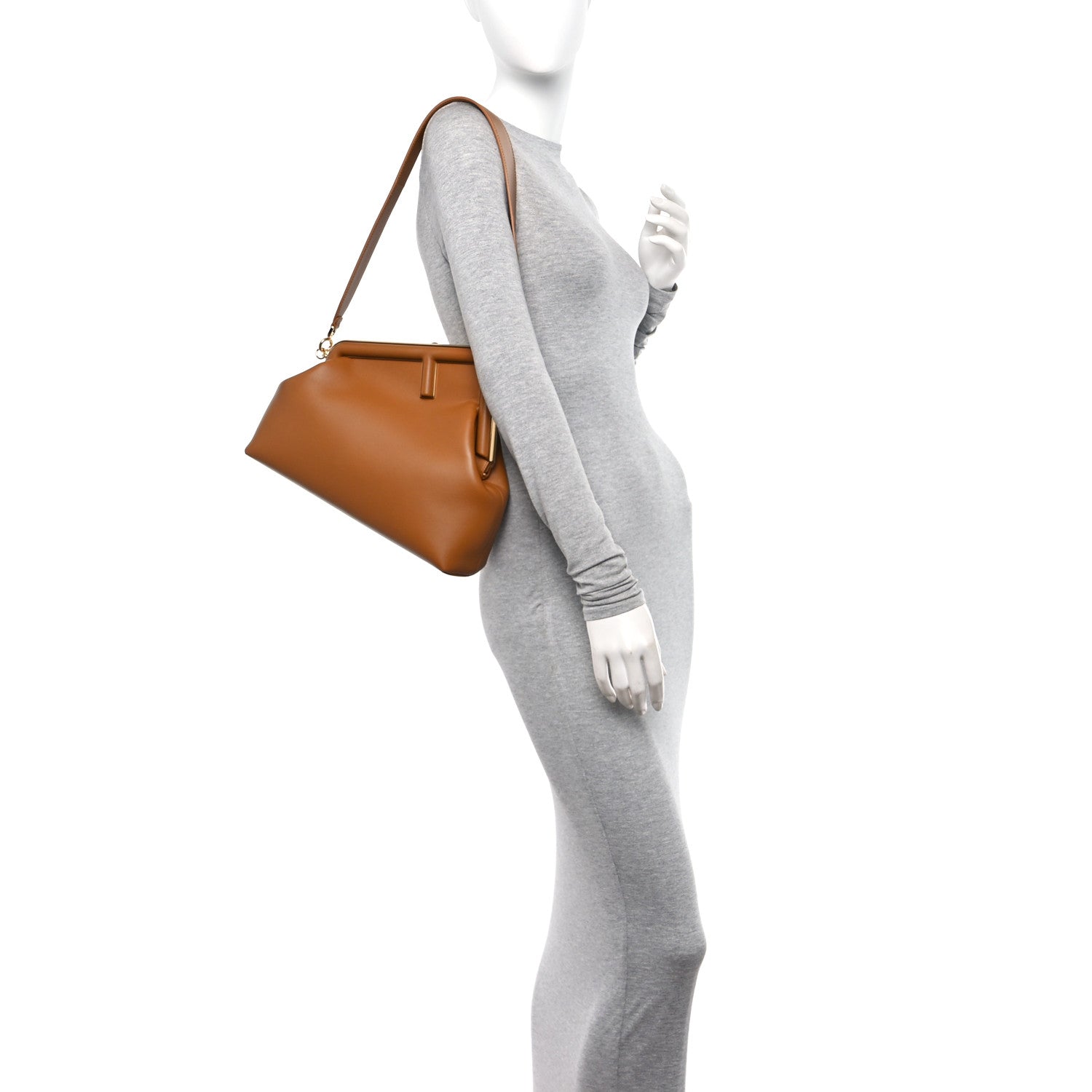 Fendi Shiny Nappa Medium Fendi First Caramello 2 of 13