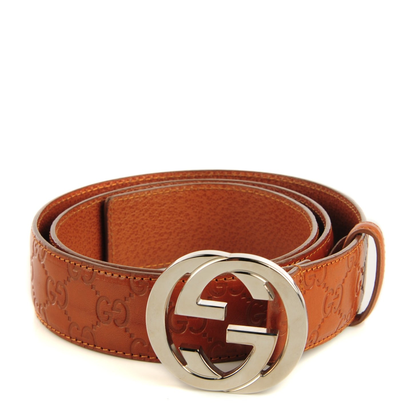 Guccissima Interlocking G Belt 95 38 Dark Brown