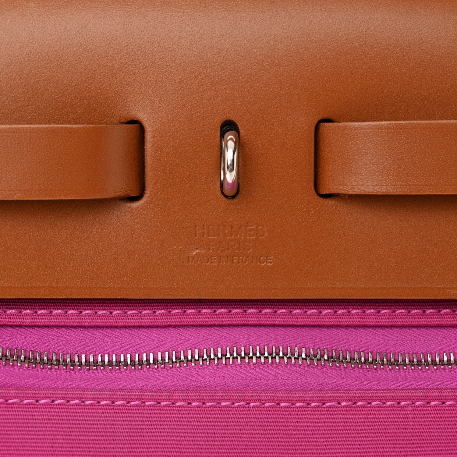 Hermes Vache Hunter Toile Herbag Zip 31 PM Magnolia Fauve 7 of 14