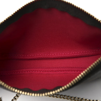 Louis Vuitton Monogram 2019 Christmas Animation Mini Courchevel Pochette Accessories Fuchsia 5 of 7