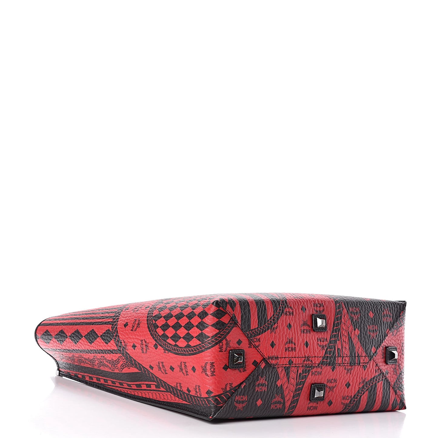 Visetos Baroque Print Kira North South Shopper Tote Red