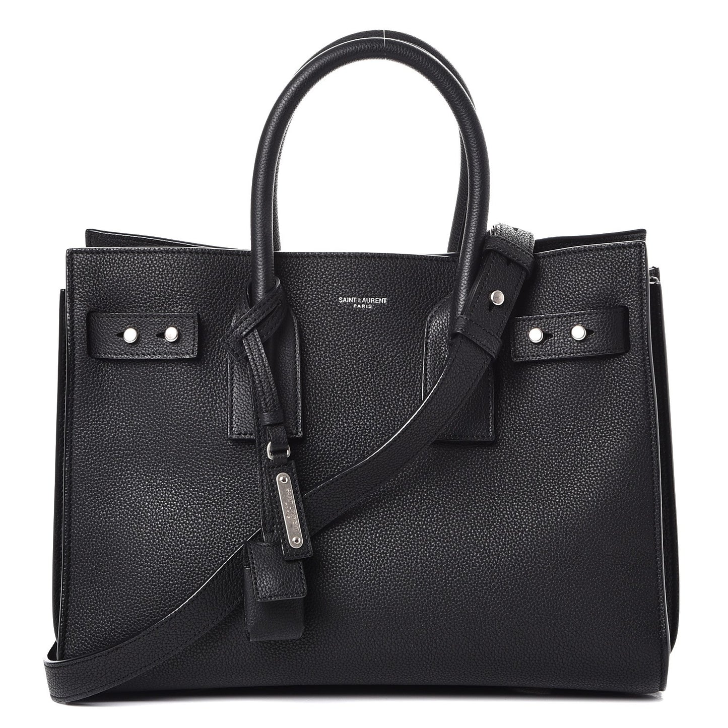 Grained Calfskin Small Supple Sac De Jour Black