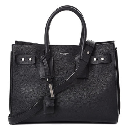 Saint Laurent Grained Calfskin Small Supple Sac De Jour Black 1 of 11