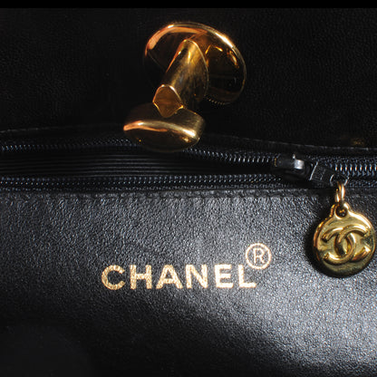 Chanel Lambskin Quilted CC Shoulder Bag Black 6 of 9