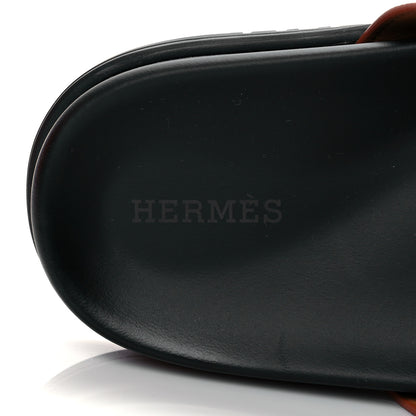 Hermes Epsom Womens Chypre Sandals 38 Natural 7 of 9