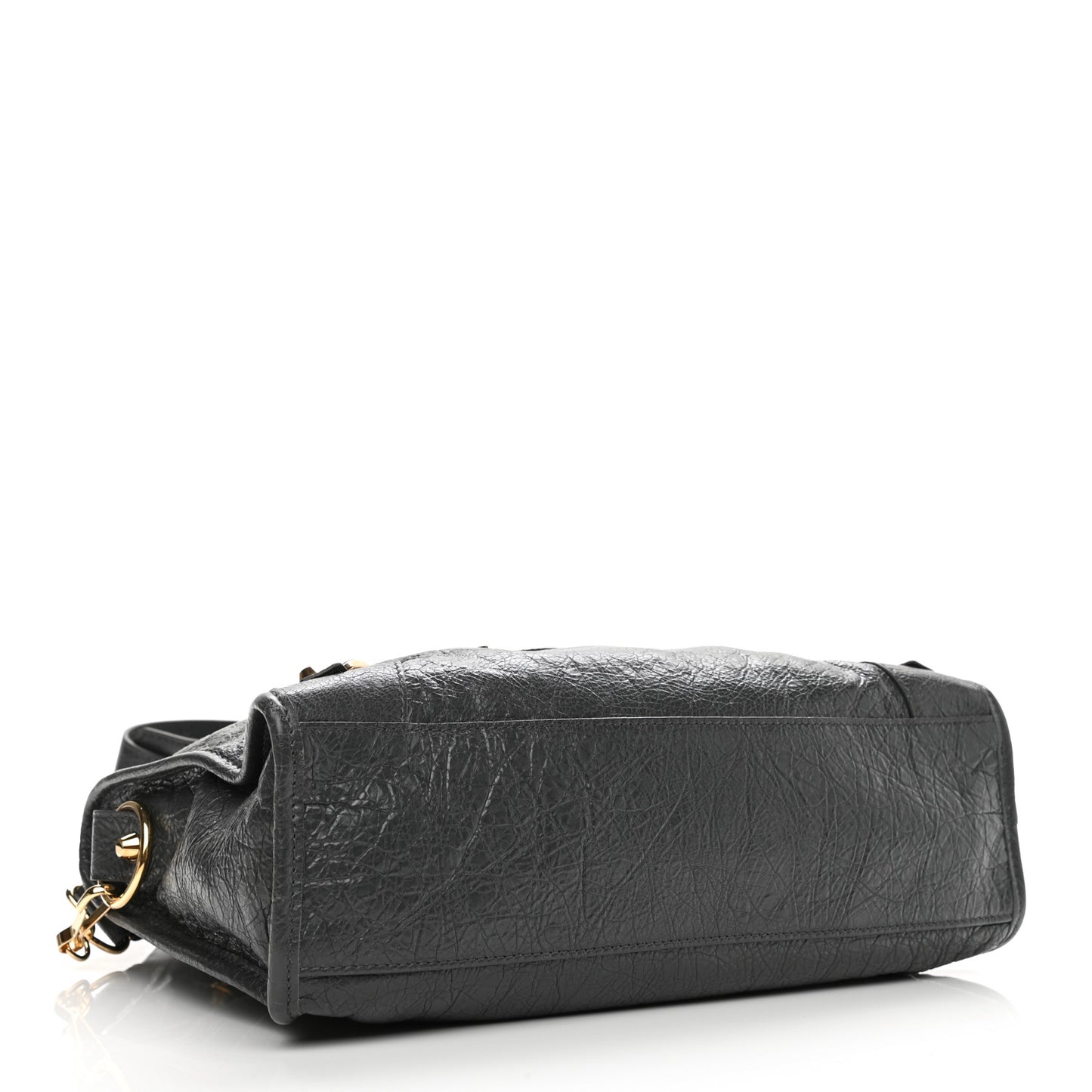 Agneau Classic Gold Hardware S City Gris Fossile
