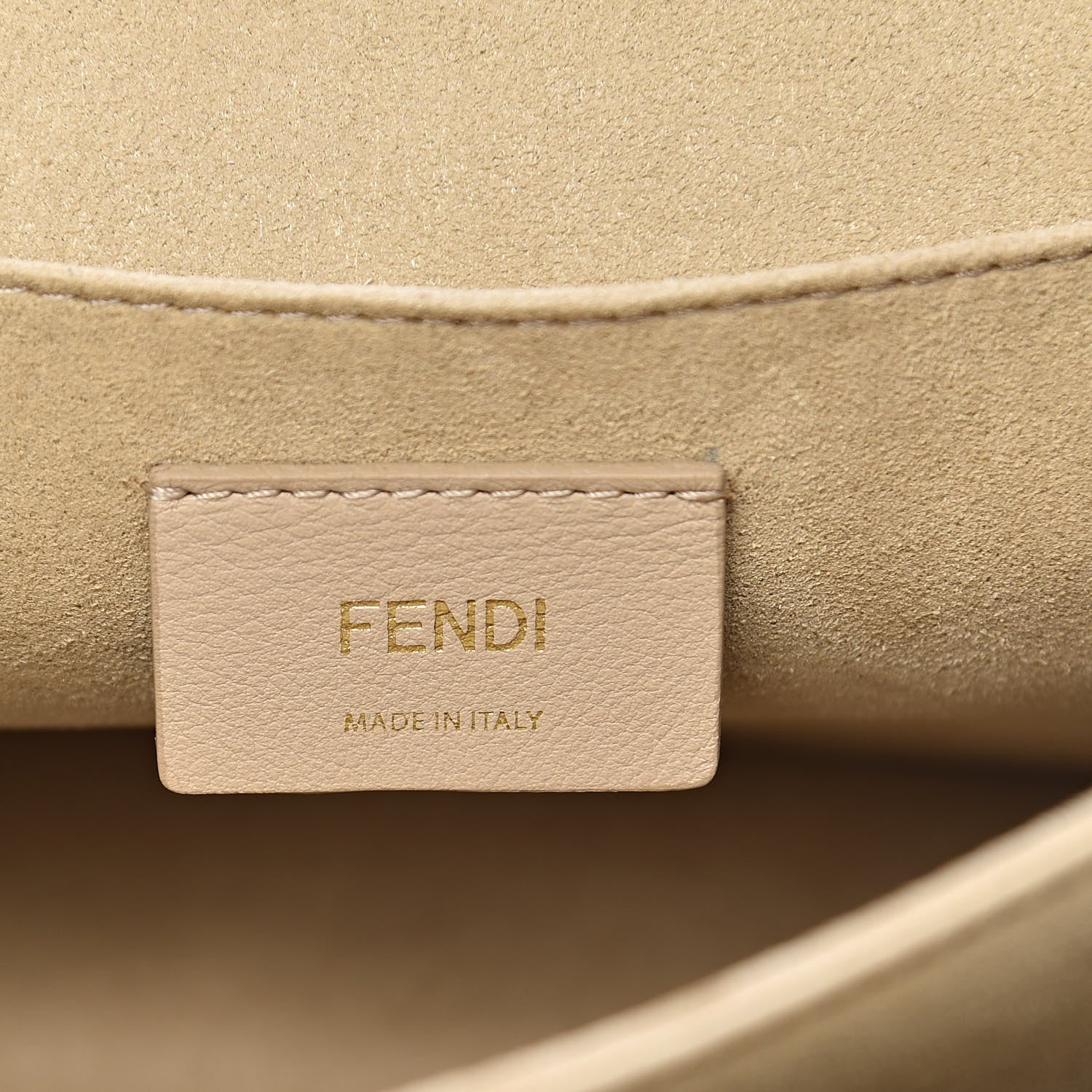 Fendi Vitello Liberty Bi-Color FF 1974 Embossed Kan U Shoulder Bag Black Maya 7 of 12