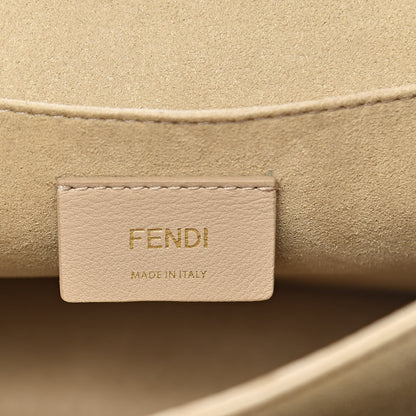 Fendi Vitello Liberty Bi-Color FF 1974 Embossed Kan U Shoulder Bag Black Maya 7 of 12