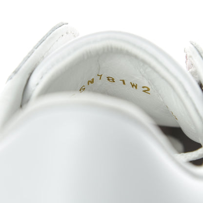 Valentino Garavani Calfskin Rockstud Open Sneakers 35.5 White Lipstick 8 of 9