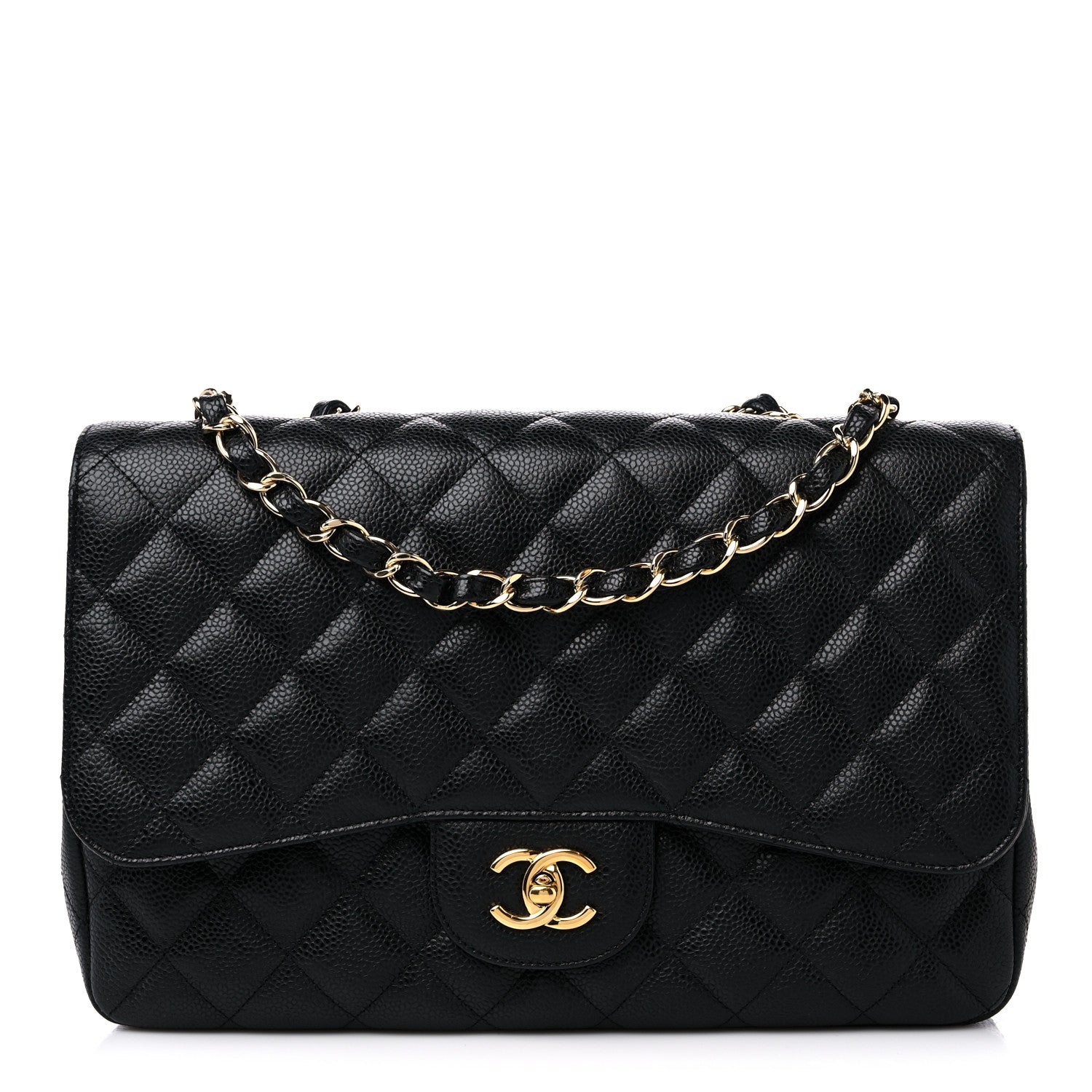 Chanel Caviar Quilted Jumbo Single Flap Black 1 of 11